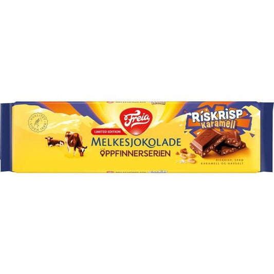 Freia Ricecrisp & caramel 190 grams (Melkesjokolade riskrisp & karamell) Norwegian Foodstore