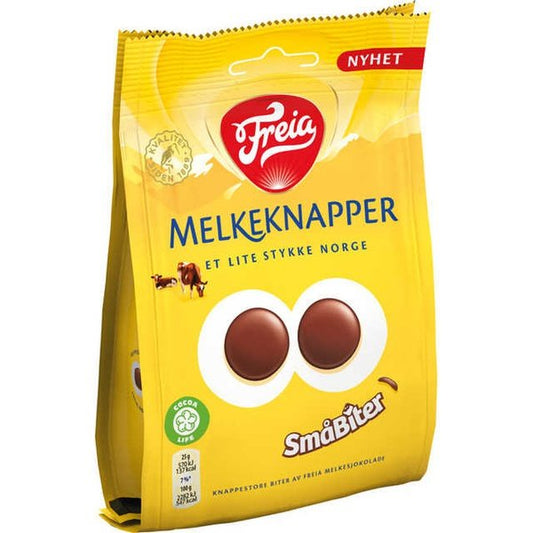 Expiration Date Sale  Freia Melkeknapper (milkchocolate)  145 grams Norwegian Foodstore