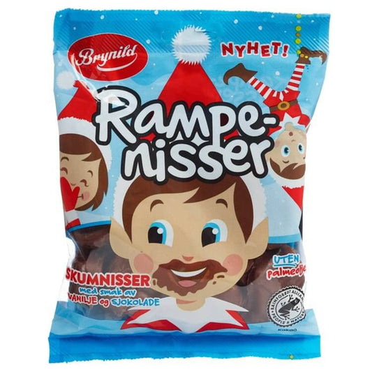 Brynild Elf on the Shelf Chocolate covered Foam (rampe nisser) 140 grams Norwegian Foodstore